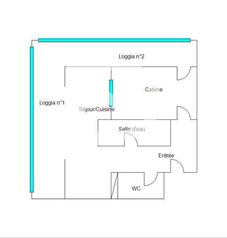 Appartement - 44 m² - 2 pièces