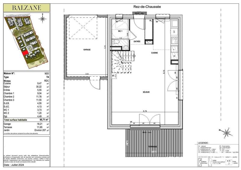 Maison - 96 m² - 4 pièces