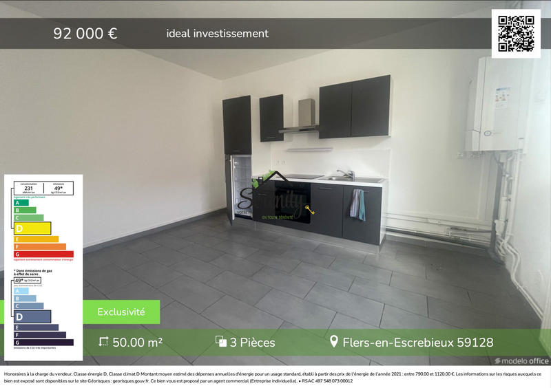 Maison ancienne - 50 m² - 3 pièces