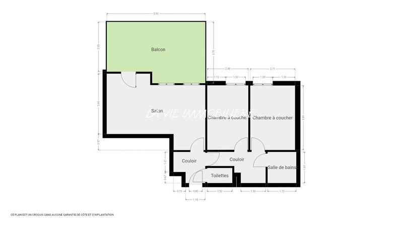 Appartement - 55 m² - 3 pièces
