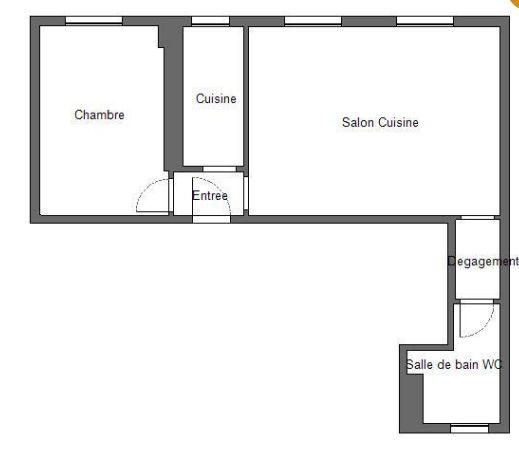 Appartement - 42 m² - 1 pièce