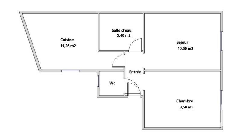 Appartement - 37 m² - 2 pièces