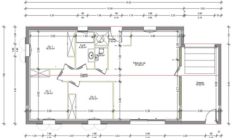 Maison - 83 m² - 4 pièces