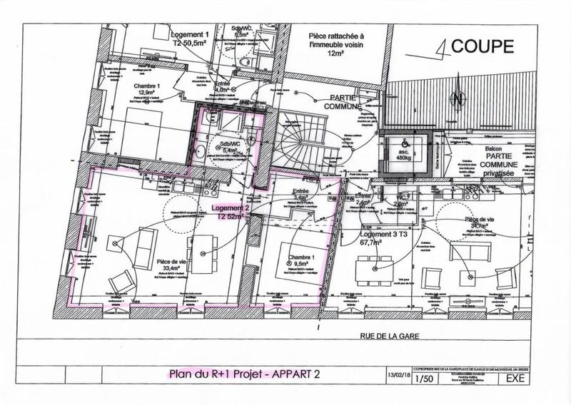 Appartement - 52 m² - 2 pièces