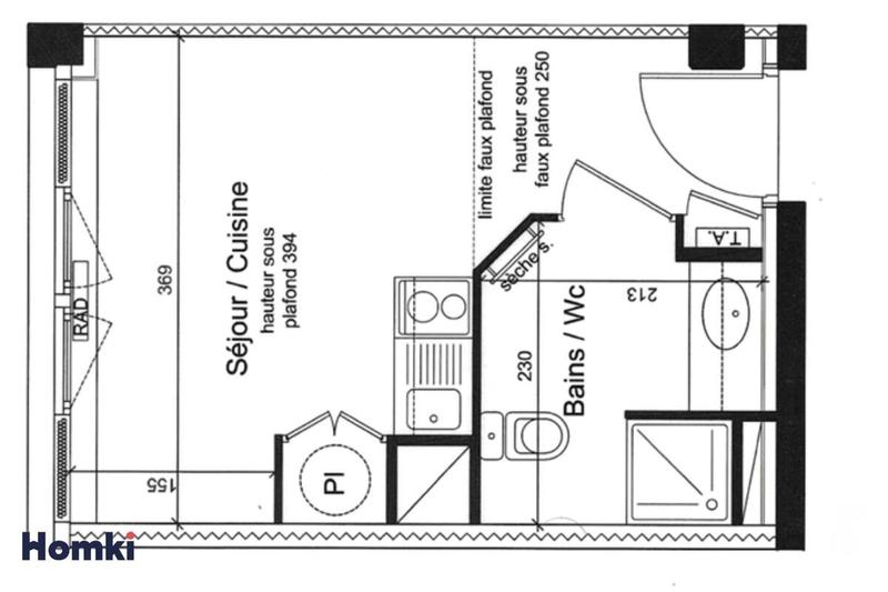 Appartement - 20 m² - 1 pièce