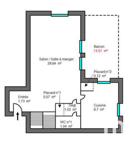 Appartement - 86 m² - 4 pièces