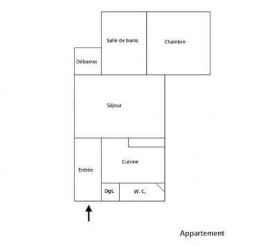 Appartement - 59 m² - 2 pièces