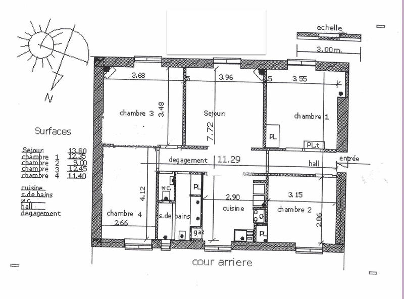 Appartement - 85 m² - 5 pièces