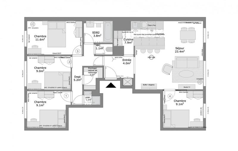 Appartement - 90 m²