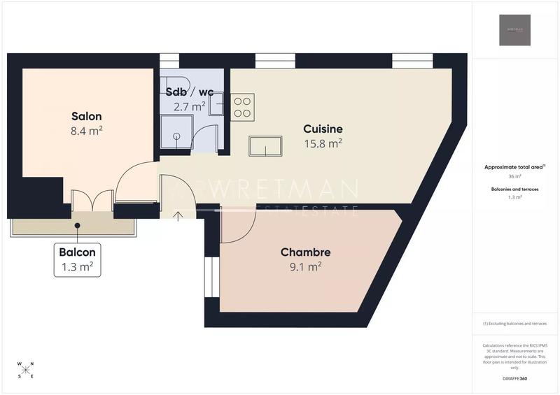 Appartement - 35 m² - 3 pièces