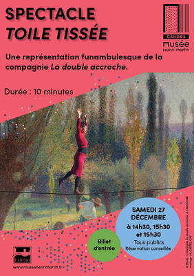 Spectacle de funambule &quot;Toile tissée&quot; au Musée Henri-Martin