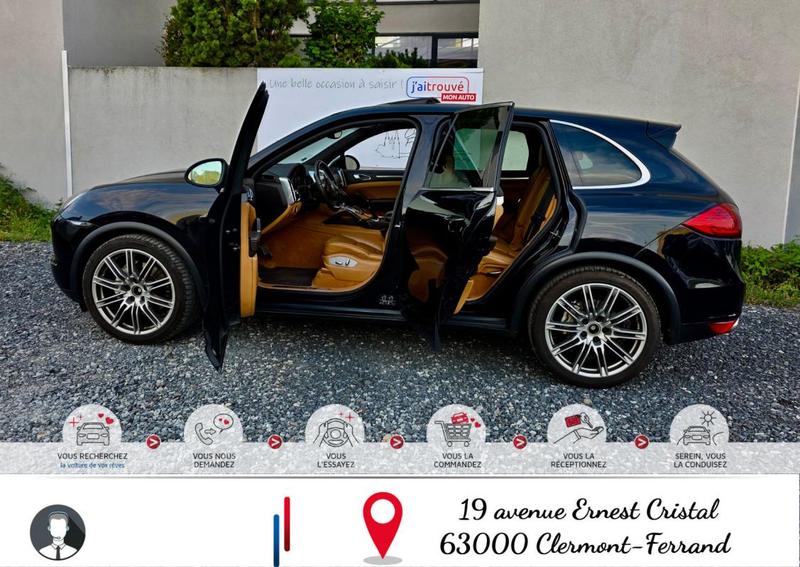 Porsche Cayenne s 4.8 V8 Tiptronic 400 cv Boîte auto / Toit Ouvrant Panoramique Audio Bose Echappement sport à clapets Suspensions pilotées Sièges chauffants Coffre électrique Historique d'entretien complet Ct Ok Dernière révision entretiens