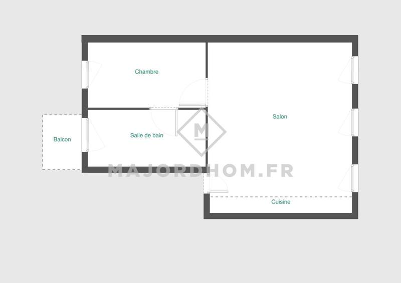 Appartement - 55 m² - 2 pièces