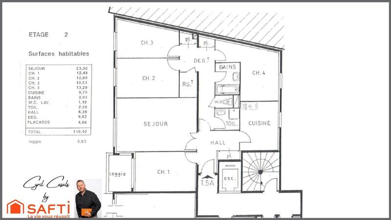 Appartement - 110 m² - 5 pièces