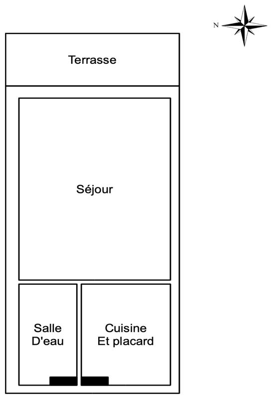 Appartement - 23 m² - 1 pièce