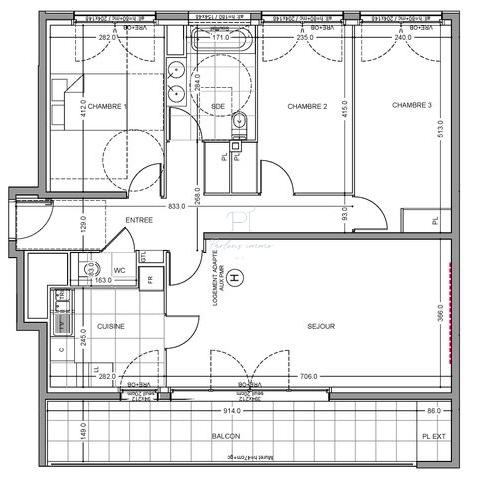 Appartement - 86 m² - 4 pièces