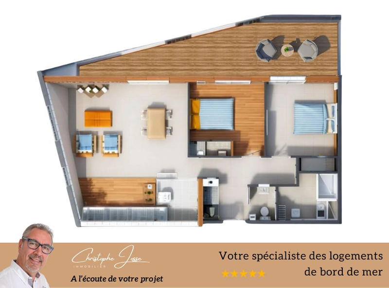 Appartement - 69 m² - 3 pièces