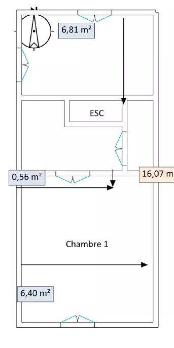 Appartement - 60 m² - 3 pièces