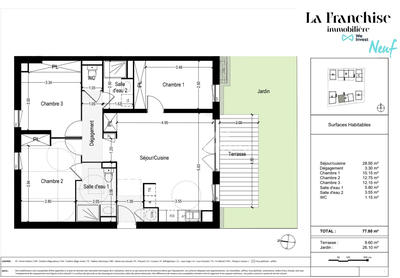 Appartement - 78 m² - 4 pièces