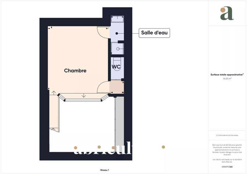 Appartement - 58 m² - 2 pièces