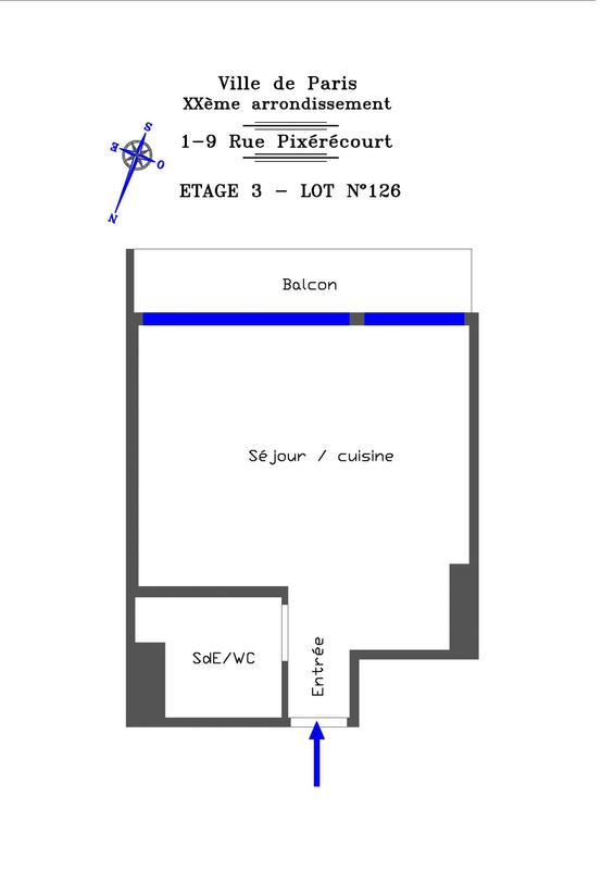 Appartement - 29 m² - 1 pièce