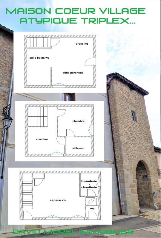 Maison de village - 89 m² - 4 pièces