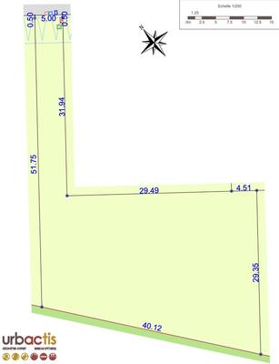 Terrain constructible - 1 120 m²