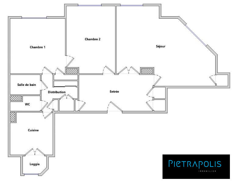 Appartement - 118 m² - 3 pièces
