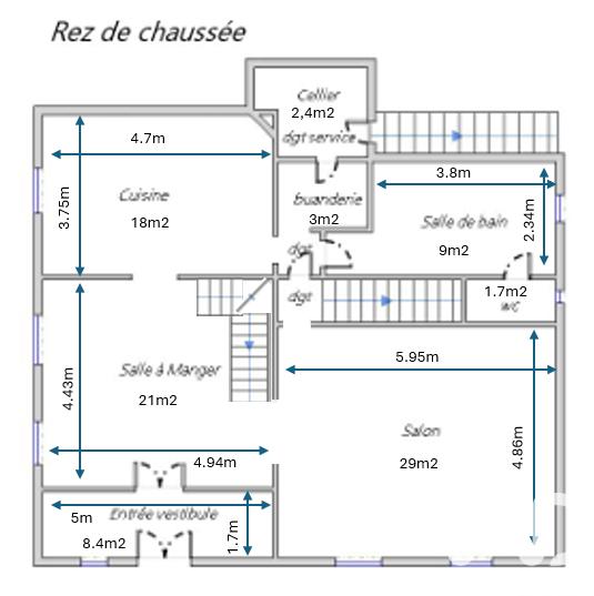 Maison - 170 m² - 6 pièces