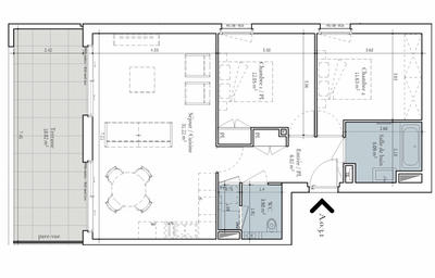 Appartement - 71 m² - 3 pièces