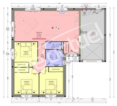 Maison - 75 m² - 4 pièces