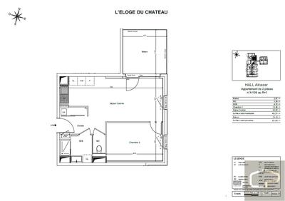 Appartement - 43 m² - 2 pièces