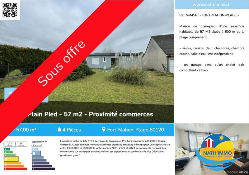 Maison - 57 m² - 4 pièces