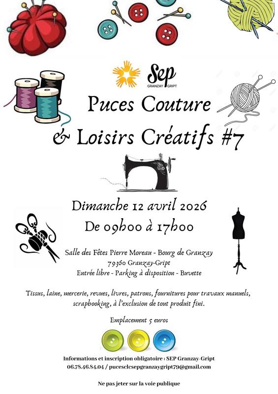Puces couture et loisirs créatifs