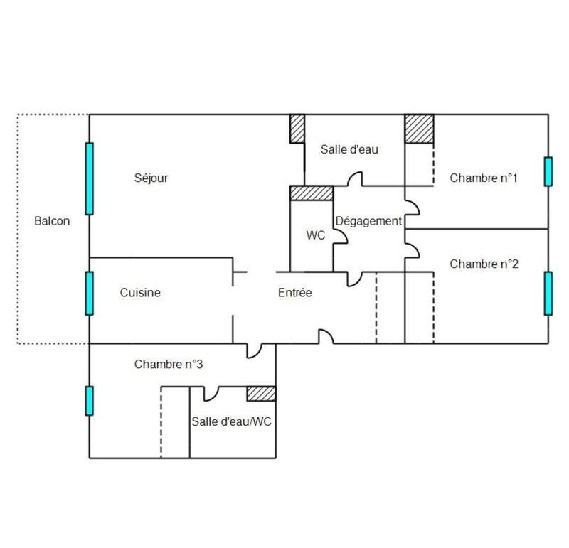 Appartement - 79 m² - 4 pièces