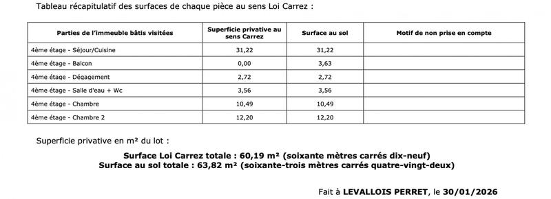 Appartement - 60 m² - 3 pièces