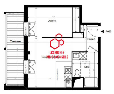 Appartement - 37 m² - 1 pièce