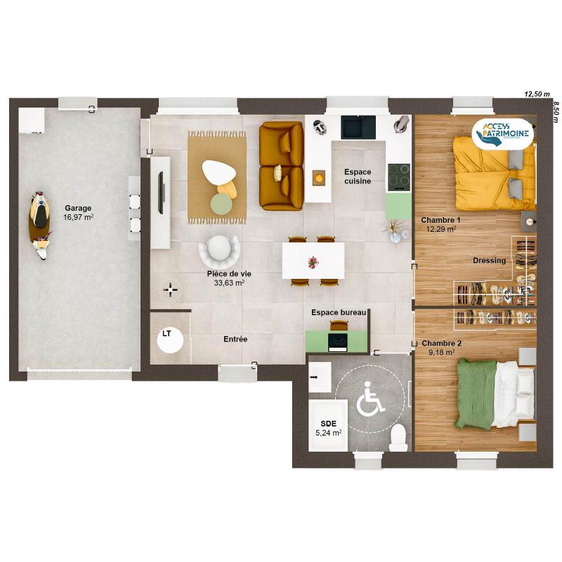 Maison - 60 m² - 4 pièces