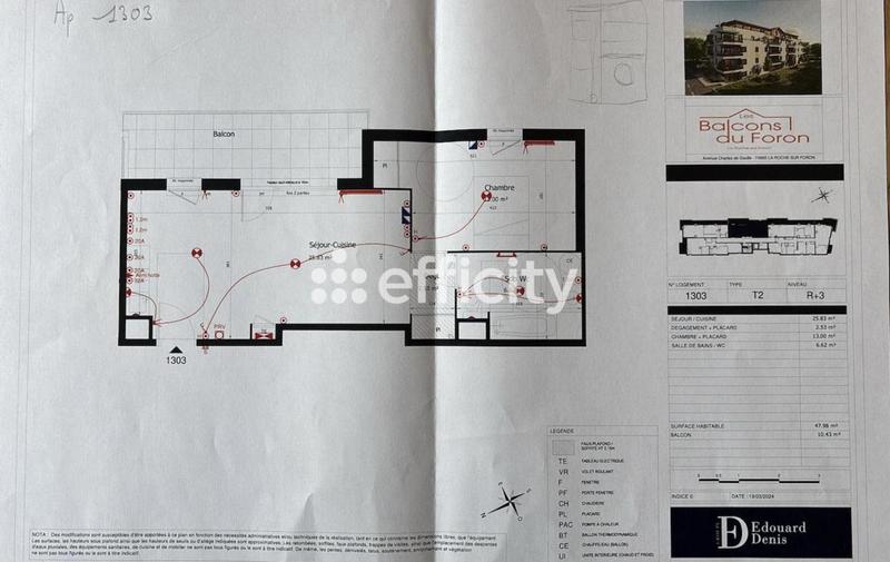 Appartement - 50 m² - 2 pièces