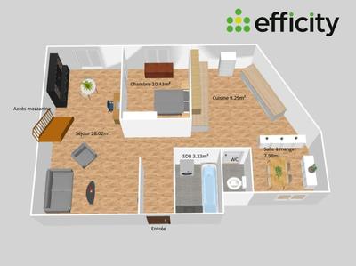 Appartement - 80 m² - 4 pièces