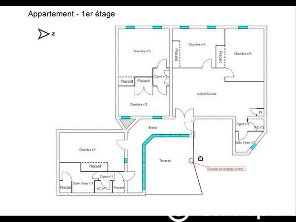 Chambre - 133 m² - 1 pièce