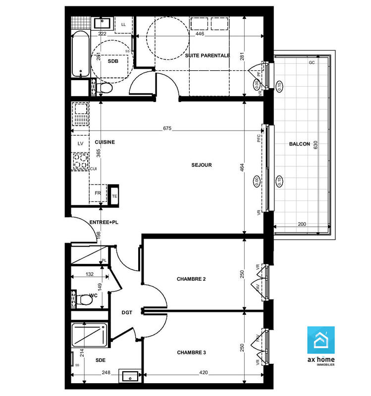 Appartement - 82 m² - 4 pièces