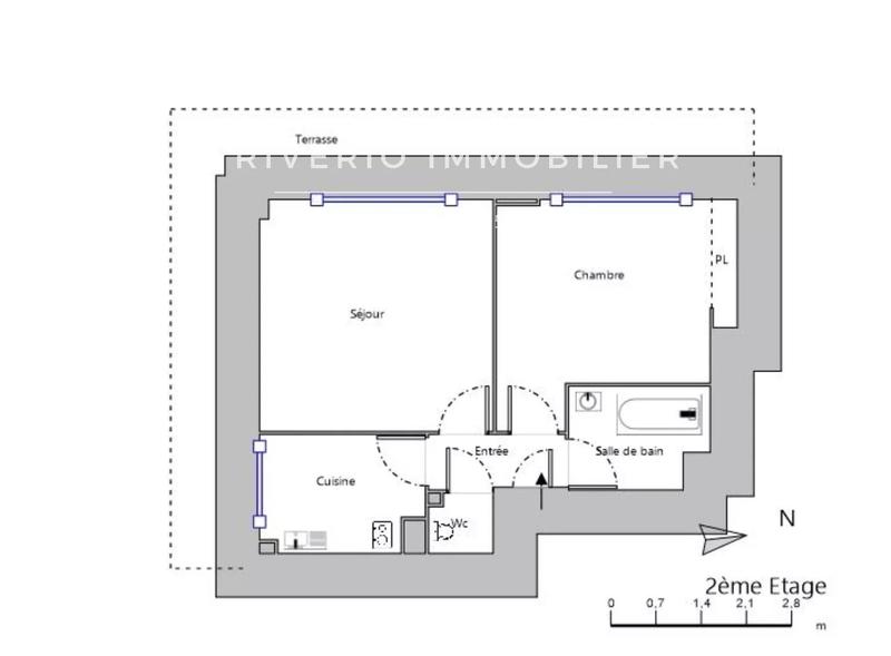Appartement - 36 m² - 2 pièces