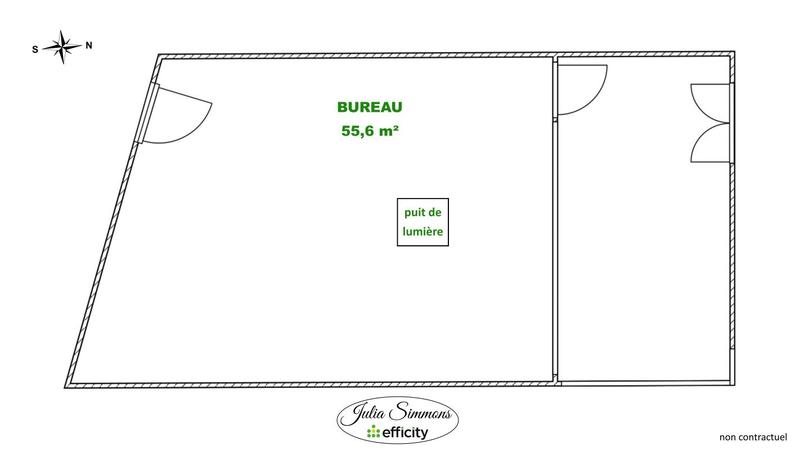 Bureau - 56 m² - 2 pièces