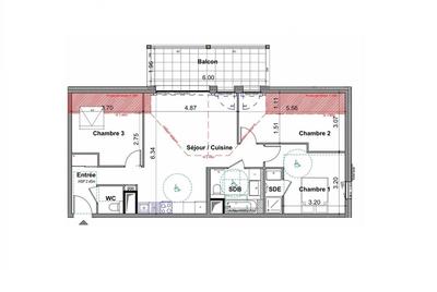 Appartement - 77 m² - 4 pièces