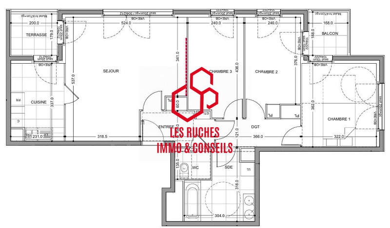 Appartement - 83 m² - 4 pièces