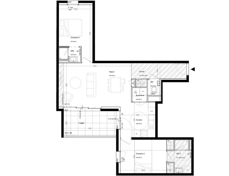Appartement - 68 m² - 3 pièces