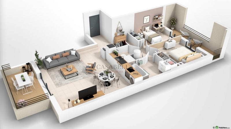 Appartement - 73 m² - 3 pièces