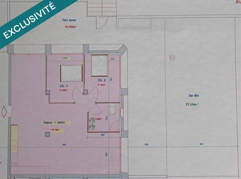 Appartement - 87 m² - 3 pièces