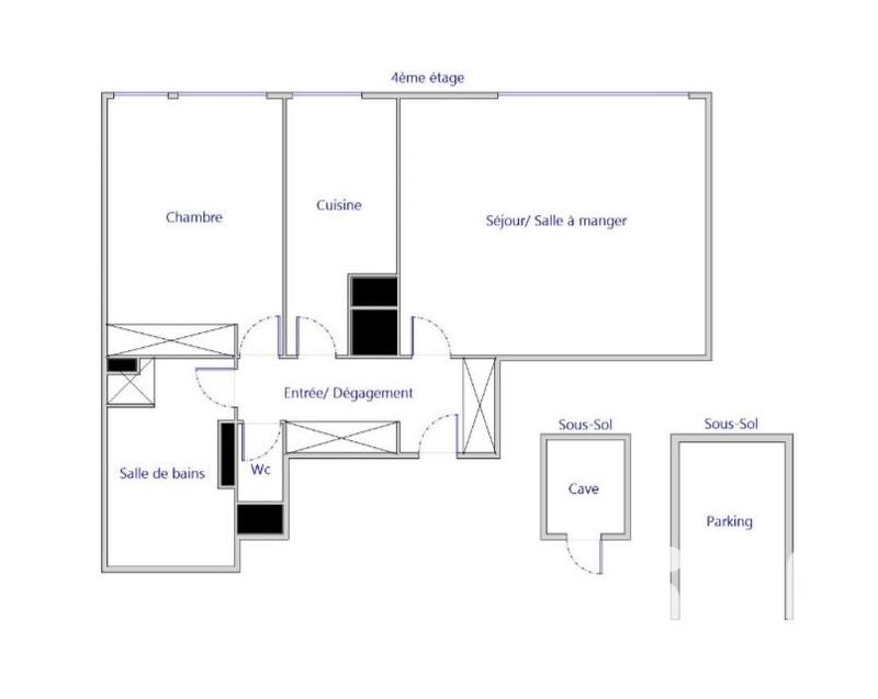 Appartement - 51 m² - 2 pièces